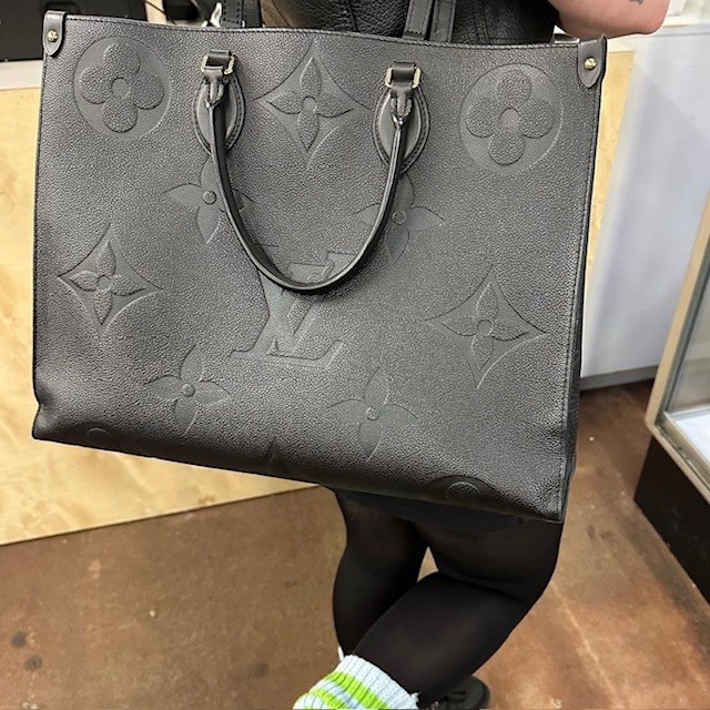 black designer resale tote bag