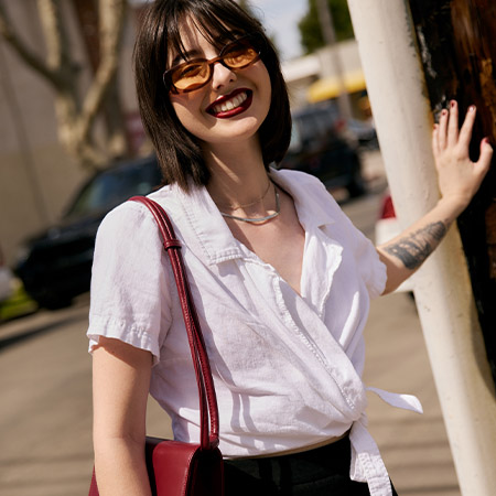 decorative photo of model in summer clothes