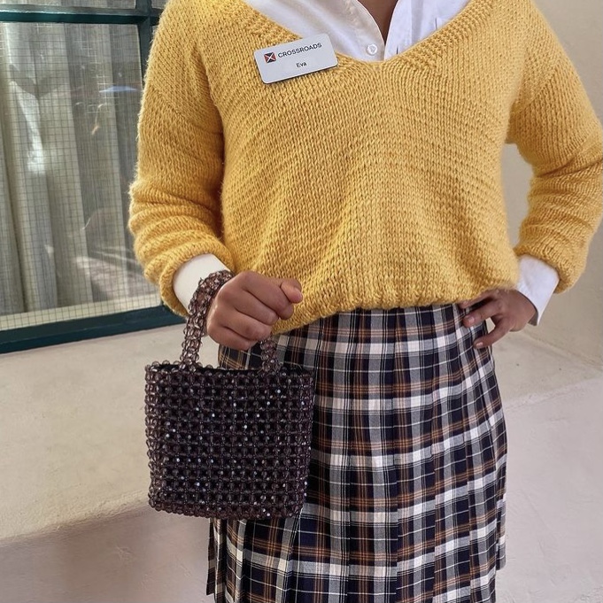 photo of plaid uniform skirt