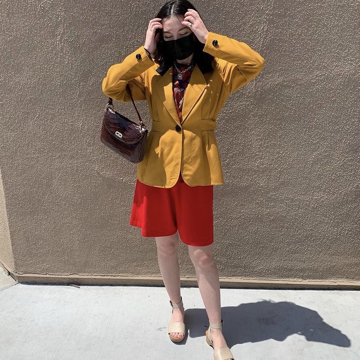 photo of vintage yellow blazer