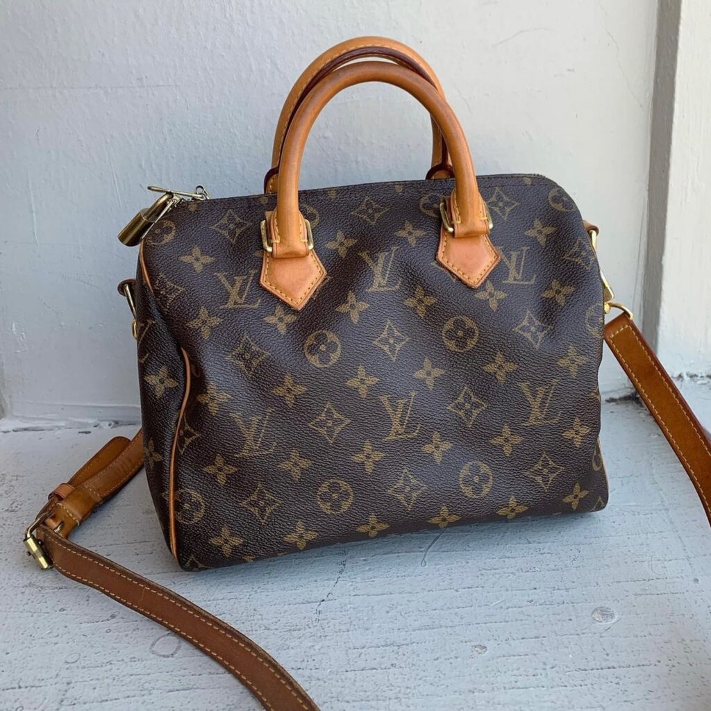 photo of a Louis Vuitton Speedy, one of the best used designer handbags